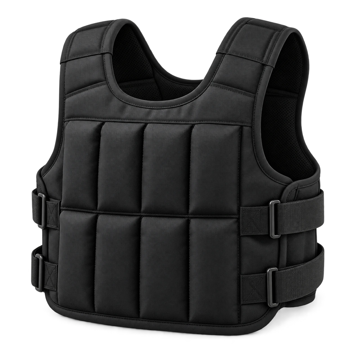Black weighted fitness vest